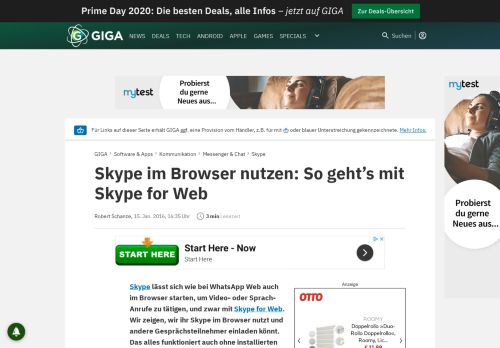 
                            7. Skype im Browser nutzen: So geht's mit Skype for Web – GIGA