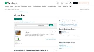 
                            13. skype /imo - Gambia Forum - TripAdvisor