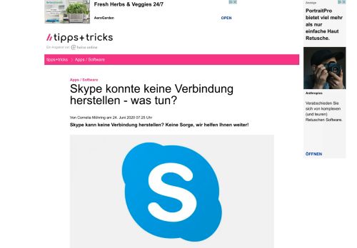 
                            11. Skype konnte keine Verbindung herstellen - was tun? - Heise