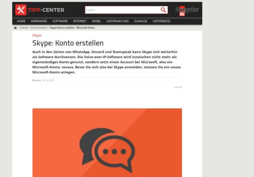 
                            11. Skype-Konto erstellen – Microsoft-Konto | TippCenter