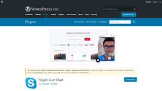 
                            10. Skype Live Chat | WordPress.org
