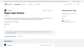 
                            13. Skype Login löschen - Microsoft Community