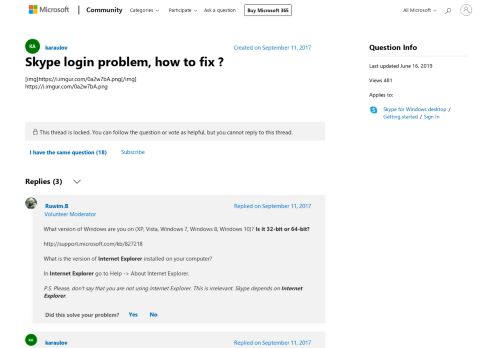 
                            13. Skype login problem, how to fix ? - Microsoft Community