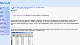 
                            3. Skype Logs Reader/Viewer (.dbb and main.db files) - NirSoft