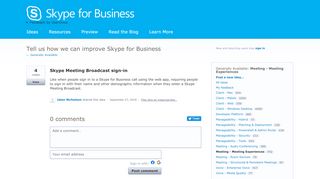 
                            9. Skype Meeting Broadcast sign-in – Skype for Business Feedback