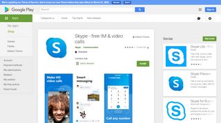 
                            5. Skype - mess. instantanée, appels vidéo gratuits – Applications sur ...
