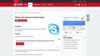 
                            11. Skype: não aparece a tela de login. - CCM