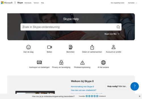 
                            4. Skype-ondersteuning voor Skype voor Mac | Skype-ondersteuning