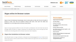 
                            8. Skype online im Browser nutzen - Anleitung von Experten - Techfacts
