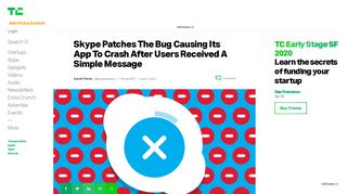 
                            13. Skype Patches The Bug Causing Its App To Crash After Users ...