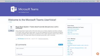 
                            12. Skype Room System + Teams doesn't provide dial pad once a call is ...