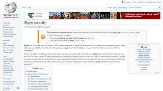 
                            10. Skype security - Wikipedia