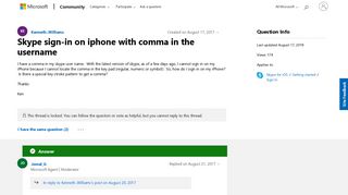 
                            12. Skype sign-in on iphone with comma in the username - Microsoft ...