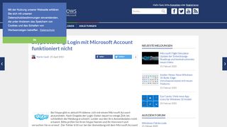 
                            6. Skype Störung: Login mit Microsoft Account funktioniert nicht › Dr ...