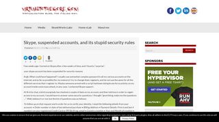 
                            6. Skype, suspended accounts, and its stupid security rules - Virtual to ...