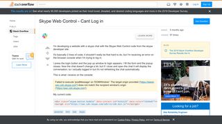 
                            10. Skype Web Control - Cant Log in - Stack Overflow