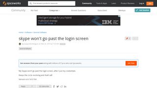 
                            13. skype won't go past the login screen - General Software Forum ...