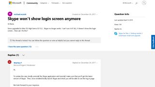 
                            1. Skype won't show login screen anymore - Microsoft Community