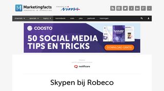 
                            10. Skypen bij Robeco | Marketingfacts