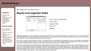 
                            10. Skyrim mod organizer failed download - diepimolong.ga