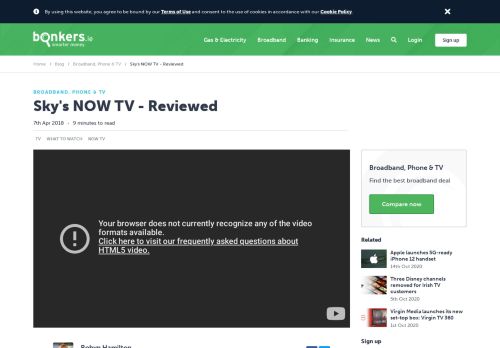 
                            3. Sky's NOW TV - Reviewed | bonkers.ie