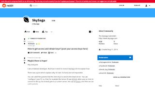 
                            10. SkySaga - Reddit