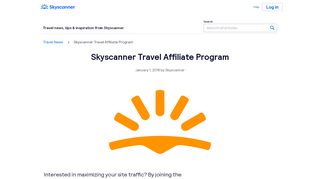 
                            4. Skyscanner Travel Affiliate Program | Skyscanner