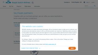 
                            7. SkyTeam partners - KLM.com