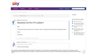 
                            3. Skyticket mit Fire TV nutzbar? | Sky & Friends - Sky Community