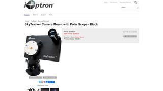 
                            11. SkyTracker Camera Mount with Polar Scope - Black - iOptron