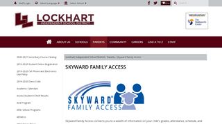 
                            4. Skyward Family Access - Lockhart Independent School District