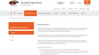 
                            4. Skyward Family Access / Overview - Centralia School District