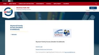 
                            8. Skyward Family Access (Student Gradebook) - Wichita Falls ISD