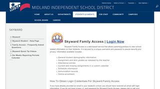 
                            12. Skyward / Skyward - Midland Independent School District