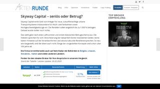 
                            2. Skyway Capital – seriös oder Betrug? Eindeutig Betrug, Ermittlungen ...