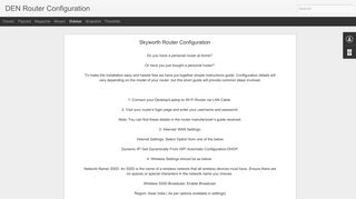 
                            4. Skyworth Router Configuration | DEN Router Configuration
