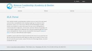 
                            8. SLA Portal — Science Leadership Academy @ Beeber