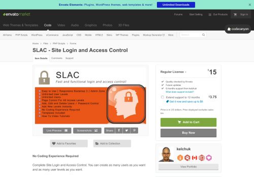 
                            9. SLAC - Site Login and Access Control by kelchuk | CodeCanyon