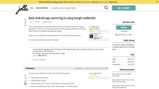
                            6. Slack Android app cannot log in using Google credentials ...