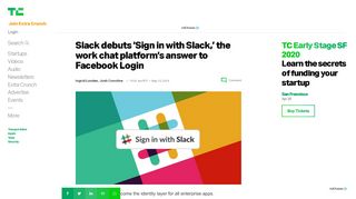 
                            10. Slack debuts 'Sign in with Slack,' the work chat platform's answer to ...