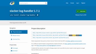 
                            12. slacker-log-handler · PyPI