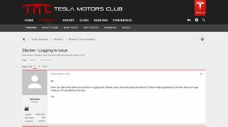 
                            2. Slacker - Logging in Issue | Tesla Motors Club