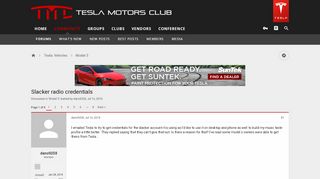 
                            2. Slacker radio credentials | Tesla Motors Club