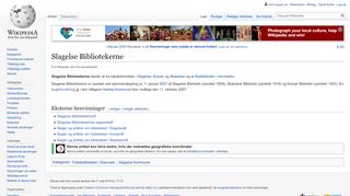 
                            12. Slagelse Bibliotekerne - Wikipedia, den frie encyklopædi