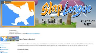 
                            9. Slap League S02E01 | Details - Smash.gg