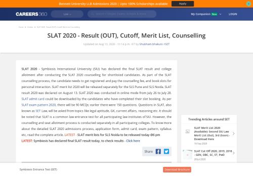 
                            11. SLAT 2019 - SET Law Exam Dates, Application Form, Eligibility