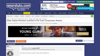 
                            10. Slate Digital Releases Audified U73b Tube Compressor Module - Page ...