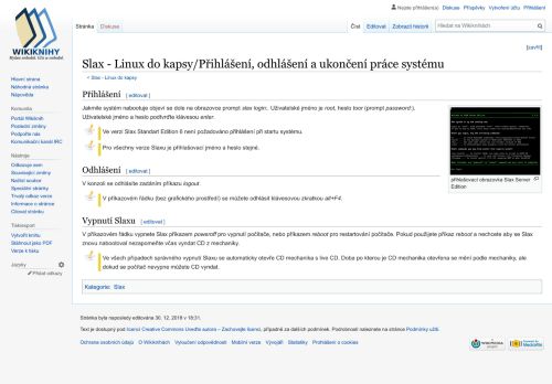 
                            7. Slax - Linux do kapsy/Přihlášení, odhlášení a ukončení práce systému ...