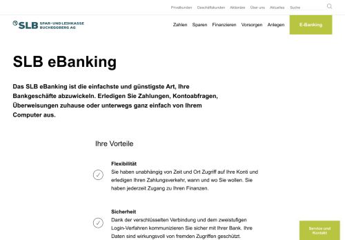 
                            2. SLB eBanking – SLB - Spar- und Leihkasse Bucheggberg AG