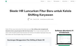 
                            2. Sleekr HR Luncurkan Fitur Baru untuk Kelola Shifting Karyawan | Sleekr